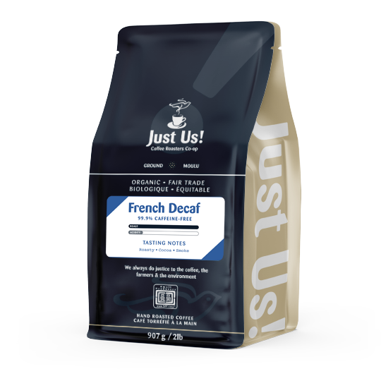 Organic Decaf Coffee French Just Us! Coffee Roasters